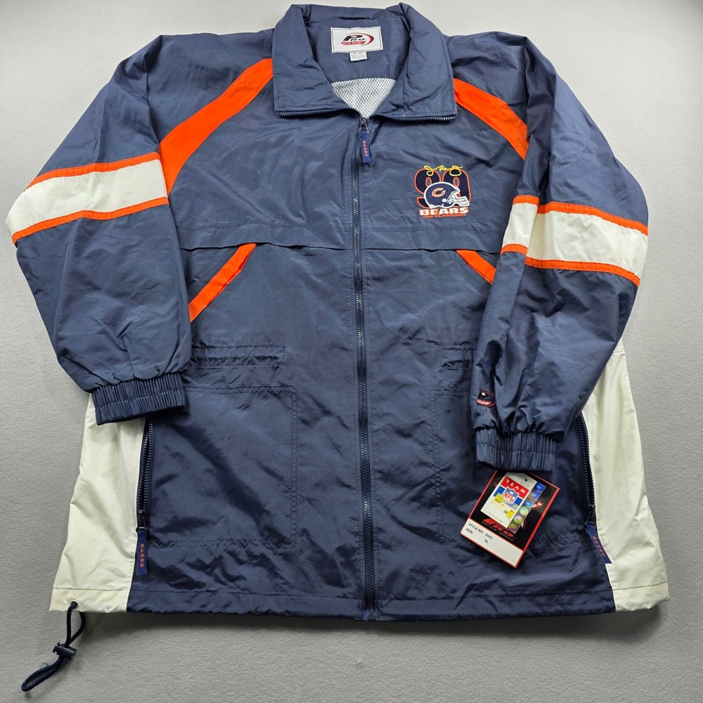 NWT Vintage Chicago Bears Jim Flanigan 99 Pro Star Athletic Jacket Navy XL 8083